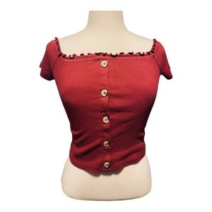 Aeropostale Red off shoulder top